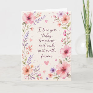Romance Mignon Je t'aime pour toujours Carte de v