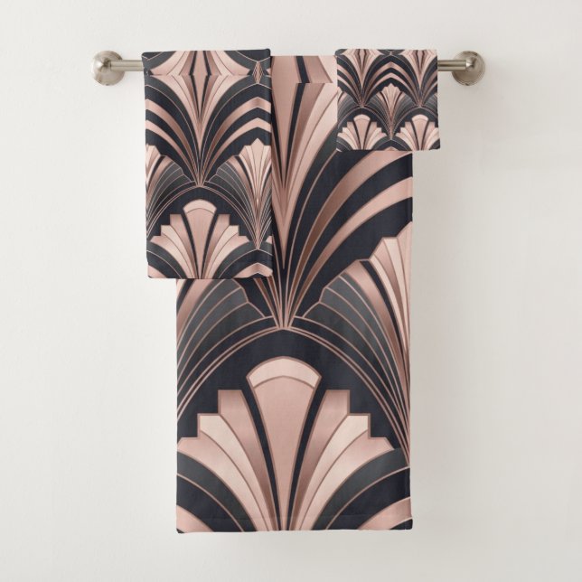 Romance Rose Gold Néo Art Déco Design de ventilate (En situation)