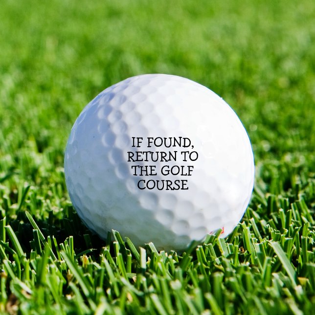 Romanité Drôle Balle de Golf Perdue Dicton Simple  (A clean white ball with a perfectly timed joke. Golf humor every player understands.)