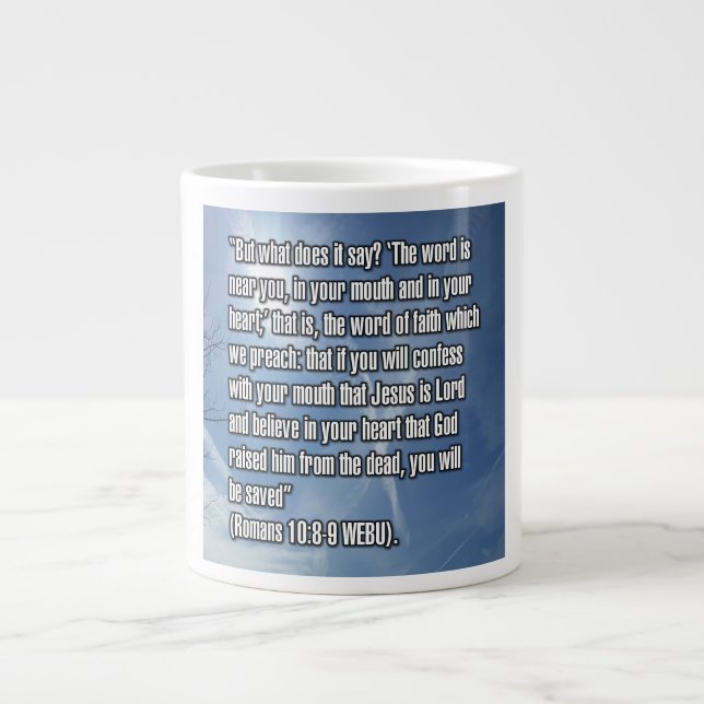 Romans 10:8-9 WEBU Mug (Devant)