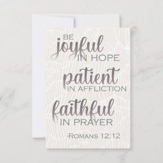 Romans 12:12 Carte fixe