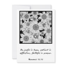 Romans 12:12 Verset de la Bible Carte Florale | Ch