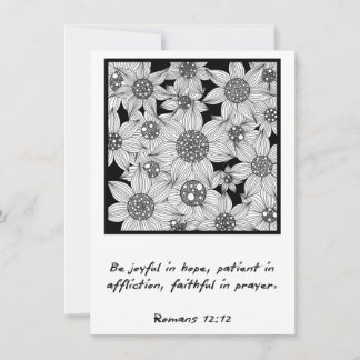 Romans 12:12 Verset de la Bible Carte Florale | Ch