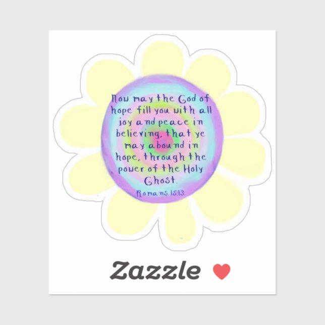 Romans 15:13 Stickers Vinyl Coupé Sur Mesure (Feuille)