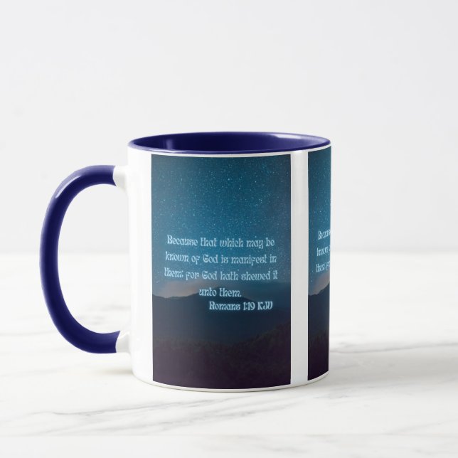 Romans 1:19 KJV Bible Verse Pic Mug Deux Tons (Gauche)