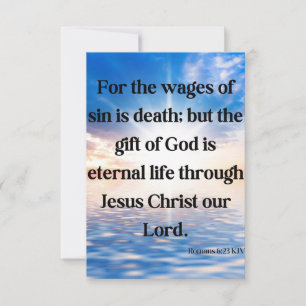 Romans 6:23 Bible Verse Carte de voeux Pic