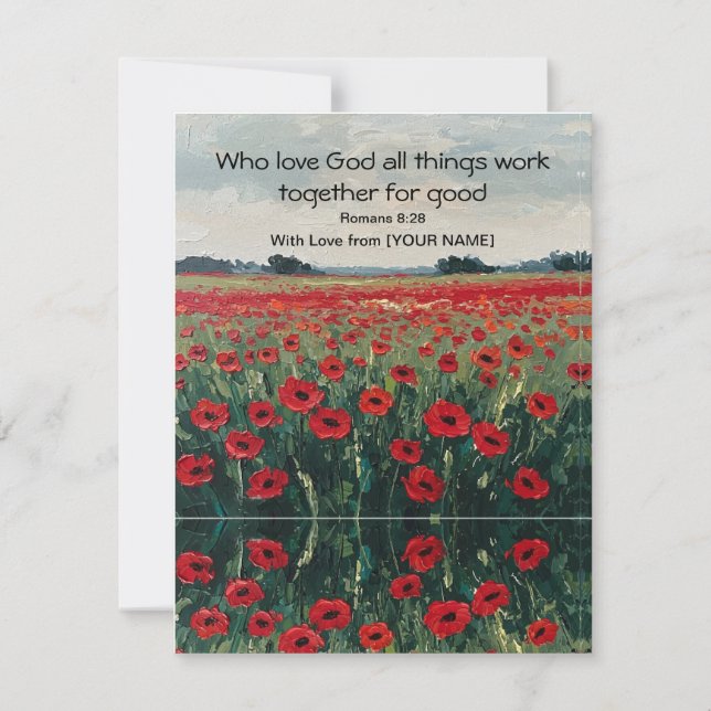 Romans 8:28 Carte Plat Personnalisée (Devant)