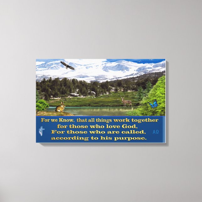 Romans 8:28 poster de toile enveloppé (Recto)