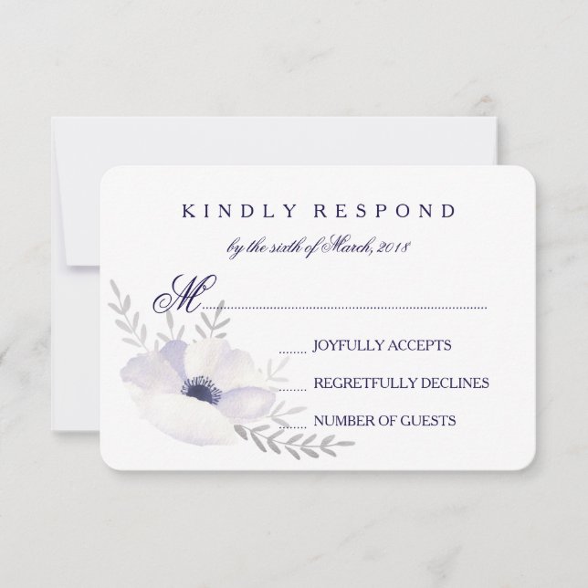 Romantic Anemones RSVP (Devant)