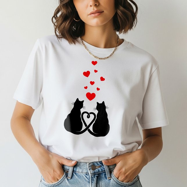 Romantic Cat Lover T-Shirt | Valentine's Day Gift  (Créateur téléchargé)