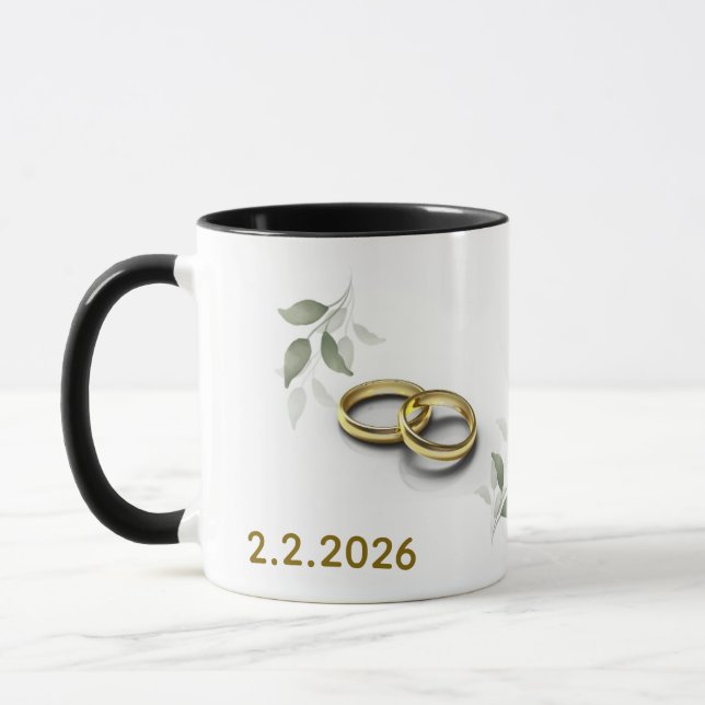 Romantic Couples Mug | His & Hers Love Coffee Cup (Gauche)