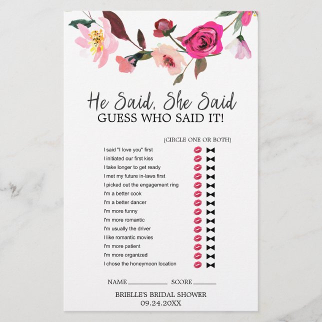 Romantic Fairytale Wreath "He Said She Said" Jeu (Devant)