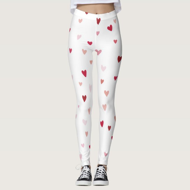 Romantic Heart Pattern Leggings – Perfect Valentin (Devant)
