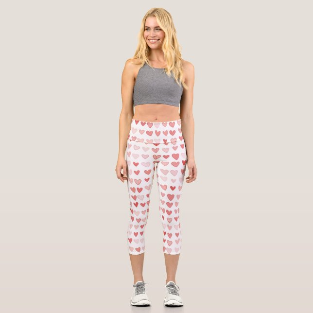 Romantic Heart Pattern Leggings – Perfect Valentin (Recto)