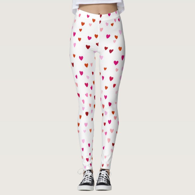 Romantic Heart Pattern Leggings – Perfect Valentin (Devant)