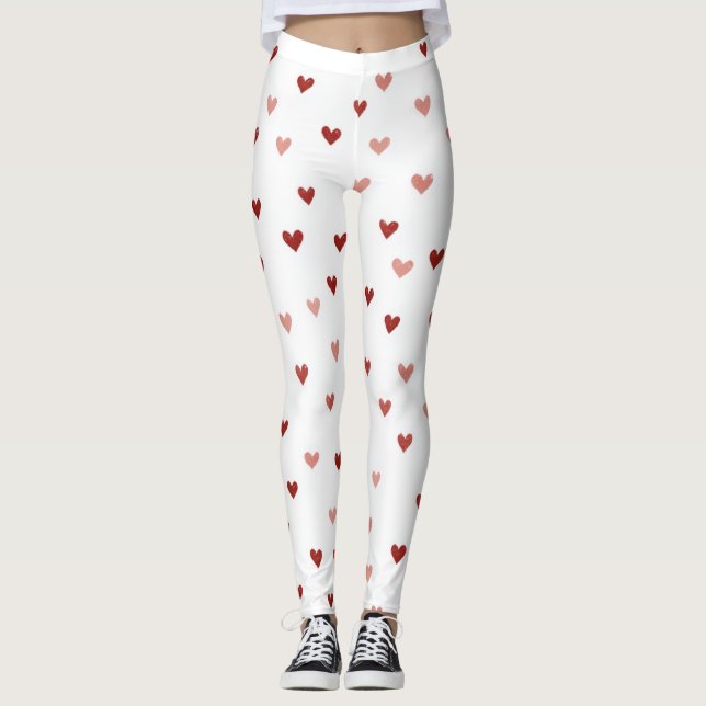 Romantic Heart Pattern Leggings – Perfect Valentin (Devant)