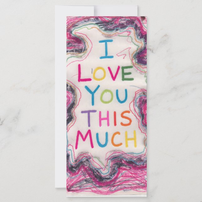 Romantic I Love You This Much Greeting Card (Devant)
