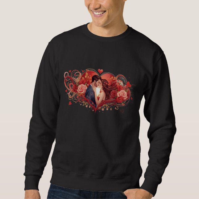 Romantic Love Heart Couple Sweatshirts (Devant)