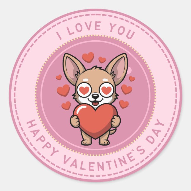 Romantic Love Sticker for Valentine’s Day (Devant)