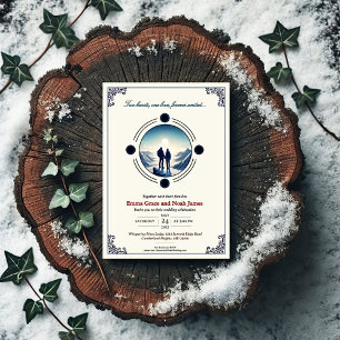 Romantic Mountain Adventure Faire-part de mariage