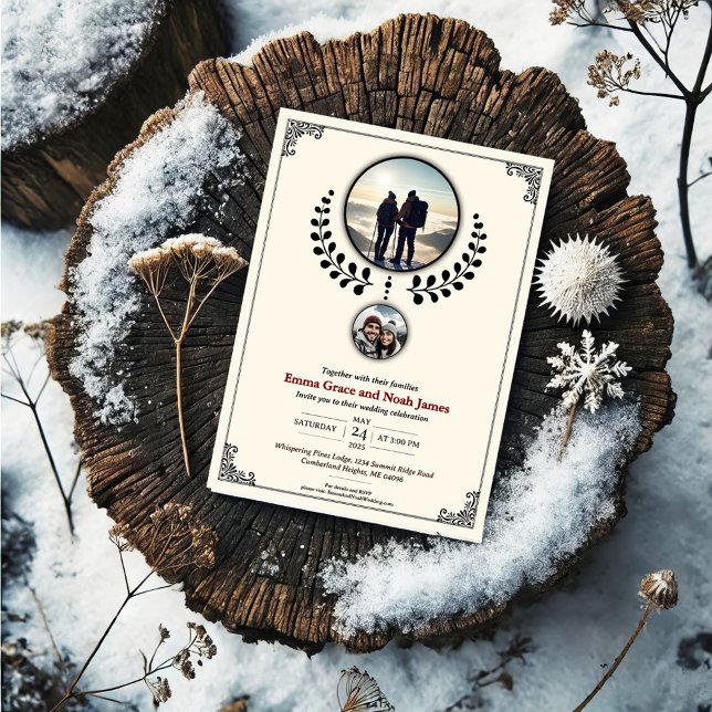 Romantic Mountain Adventure Faire-part de mariage (Créateur téléchargé)