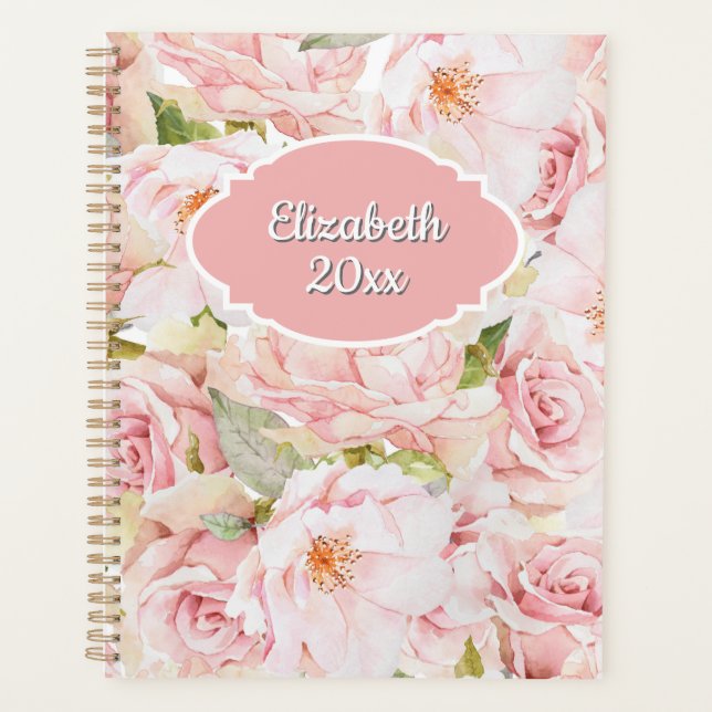 Romantic Pink Rose Personalized (Devant)