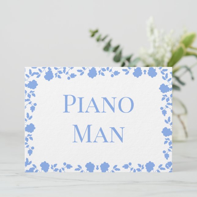 Romantic Soft Pretty Song Noms Cartes de table (Debout devant)