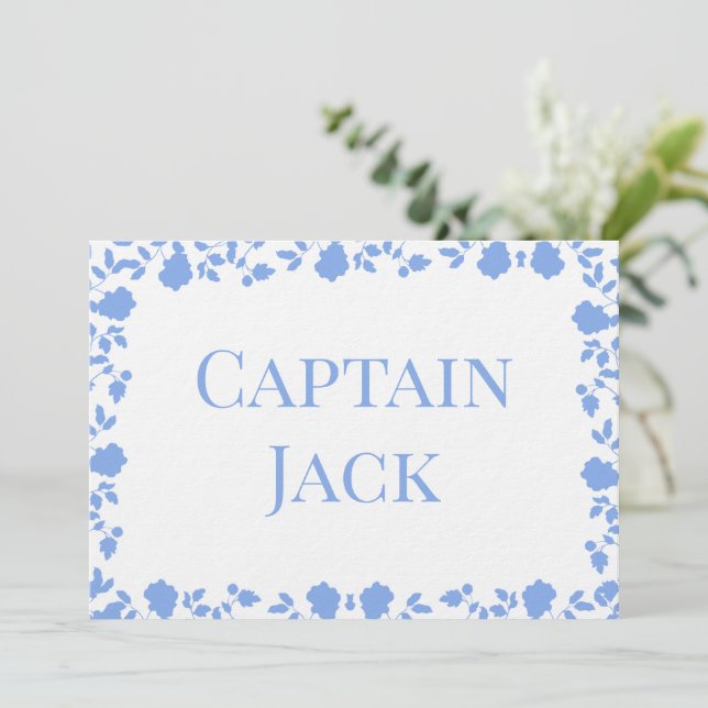 Romantic Soft Pretty Song Noms Cartes de table (Debout devant)