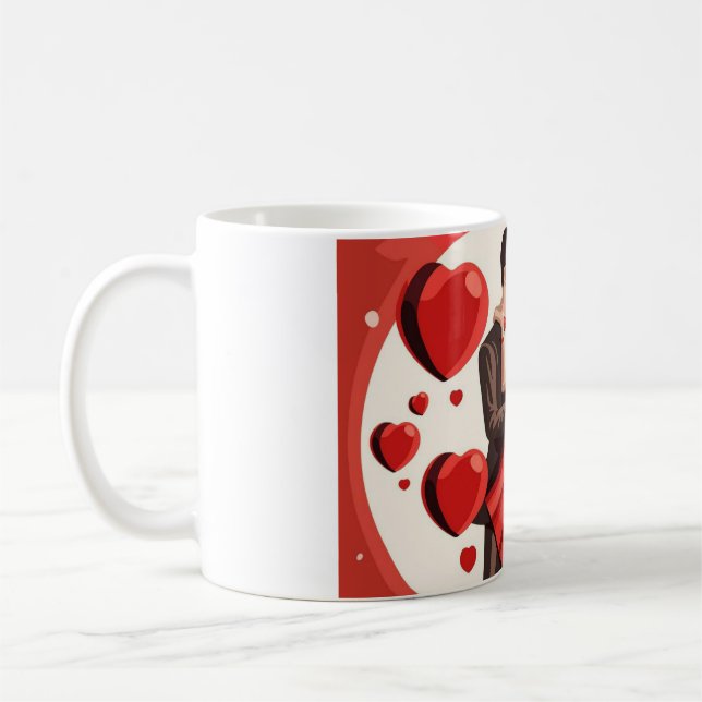 Romantic Valentine Heart Mug – Love Gift (Gauche)