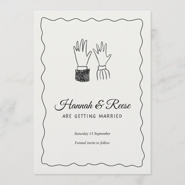 Romantic Wedding Invitation – Customizable (Devant)