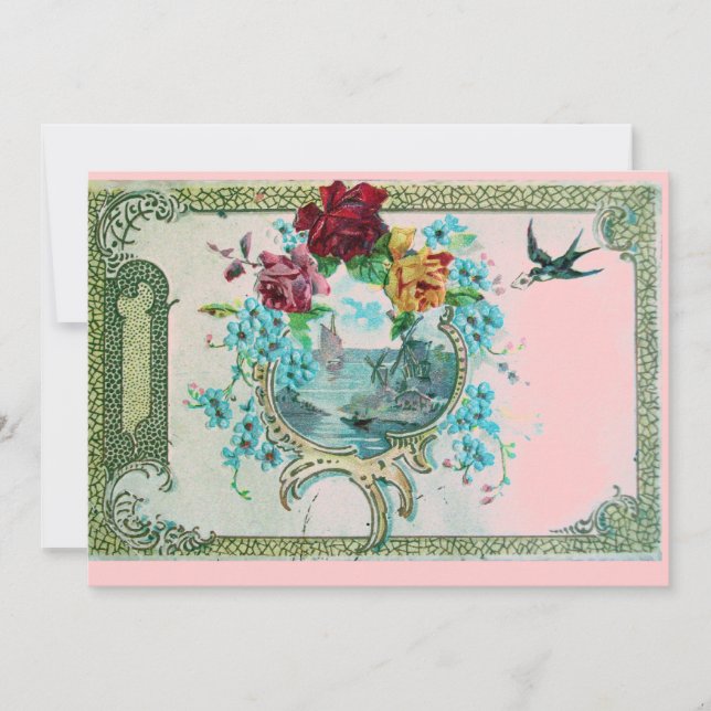 ROMANTICA 3 Fleur Bleu Rose Fête de Mariage (Devant)