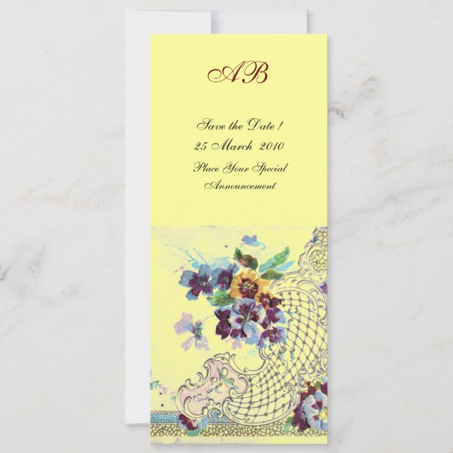 ROMANTİCA Bleu Jaune Programme de Mariage Floral (Devant)