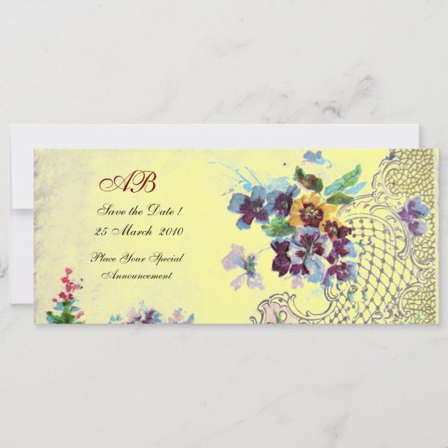 ROMANTİCA Blue Yellow Floral Wedding Programme (Devant)