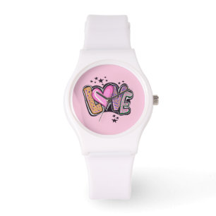 Romantique amour montre rose