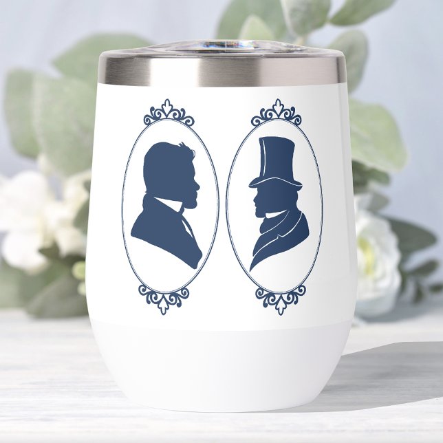 Romantique Bleu Régence Gay Silhouette Botanique  (Créateur téléchargé)