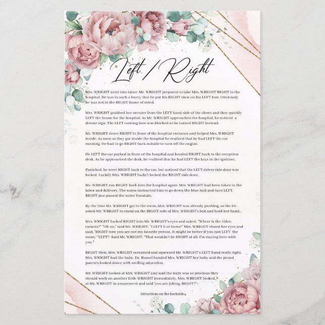 Romantique blush rose sage vert or gauche droite (Devant)