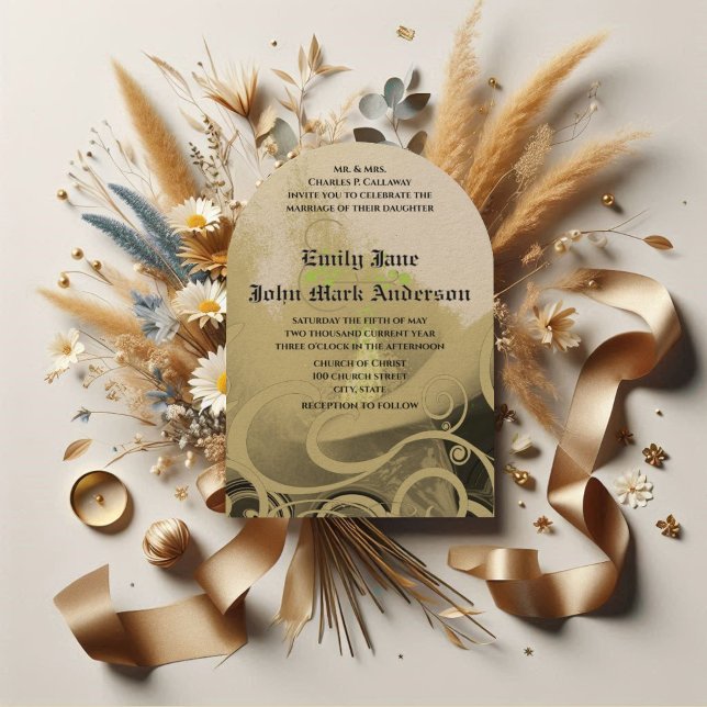 Romantique Calla Lily Faire-part de mariage (Créateur téléchargé)