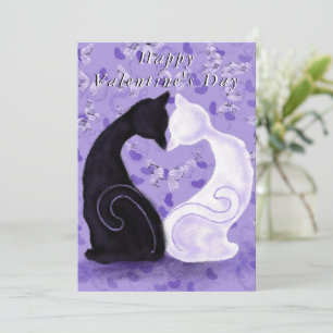 Romantique Couple Chat Valentine's Day Card