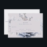 Romantique Elégant Hiver Mariage Floral Carte RSVP<br><div class="desc">Romantique Elégant Hiver Mariage Floral Carte RSVP</div>