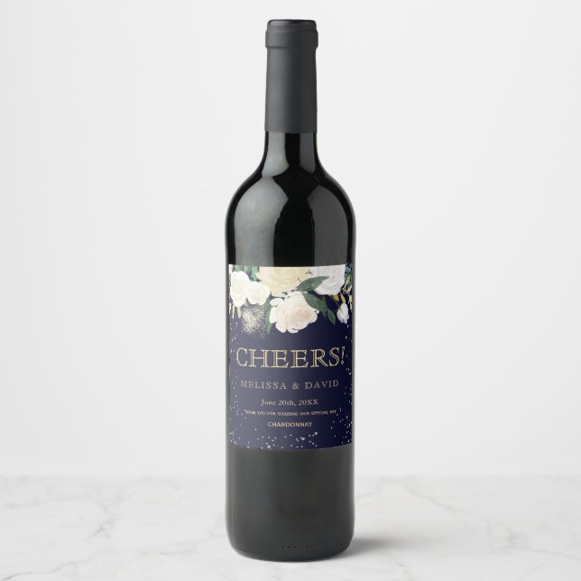 Romantique Étiquettes de vin d'hiver (Devant)