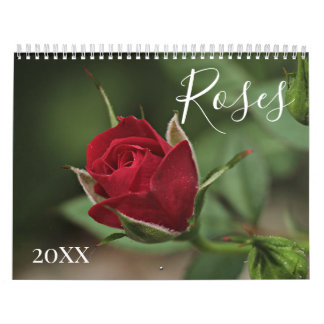 Romantique fleurs florales calendrier rose