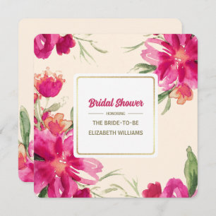 Romantique Floral Design Invitations de douche nup
