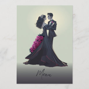 Romantique Gothique Menu Gourmet Élégant