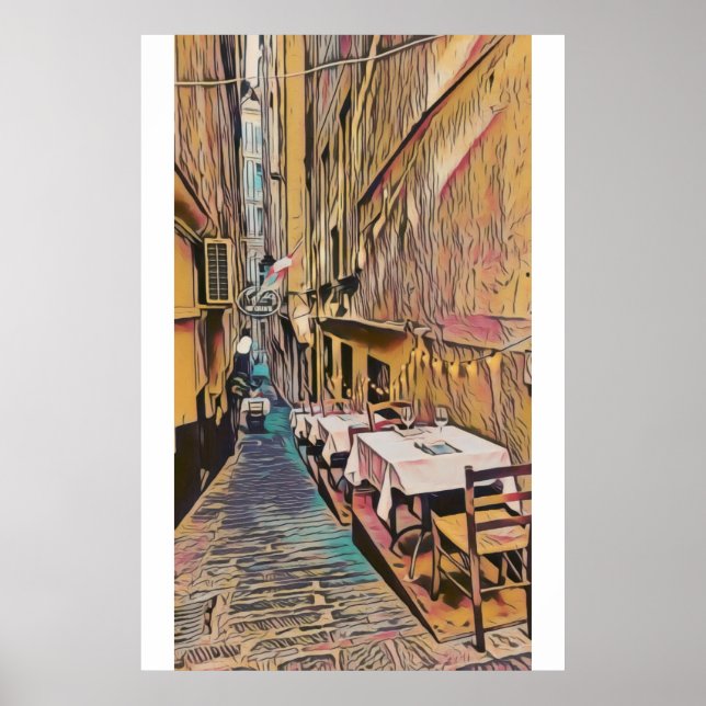 romantique italienne rue 3 - Poster (Devant)