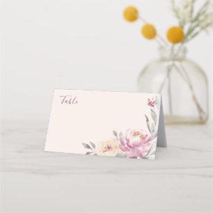 Romantique jardin fleuri mariage places cartes