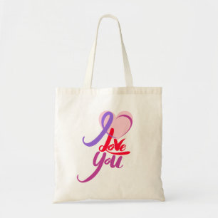 Romantique Je t'aime Valentine Sac fourre-tout cad