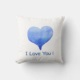 Romantique minimaliste Je T'Aime Jeter Oreiller