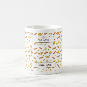 Romantique minimaliste joli Happy Summer Café Mug