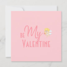 Romantique minimaliste rose Be My Valentine