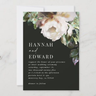 Romantique moody rustique classe sombre mariage d'